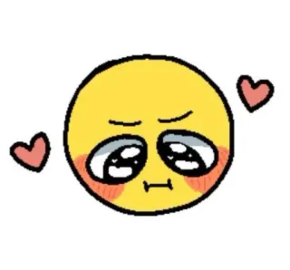 🟡 cec97ecd emoji, hartjes, schattig, blozend, smekend telegram sticker