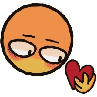 🟡 e3d04cd7 cartoon, emoji, hart, liefde, uitdrukking telegram sticker