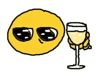 🟡 f82cb3e2 Emoji, Glas, Wijn, Drankje, Blij, Vrolijk telegram sticker