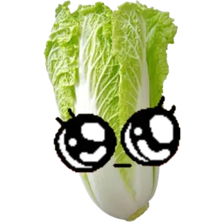 🥺 04f40629 col, verdura, comida, ojos, lindo whatsapp sticker