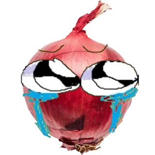 😭 538d37b2 cebolla, llorando, triste, verdura, comida, dibujos animados, lágrimas, kawaii whatsapp sticker