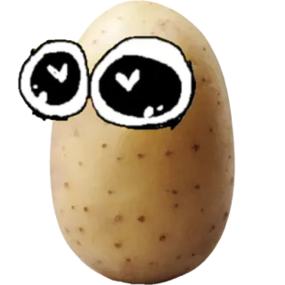 🥺 80aa4a8e patata, ojos, dibujos animados, comida, verdura, pegatina whatsapp sticker