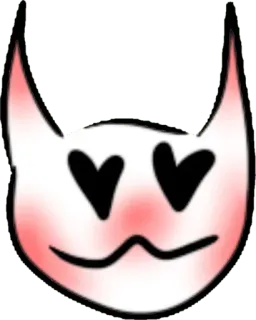 😍 641f33b1 猫, 爱心眼, 可爱, 卡通, 动物, 爱 telegram sticker