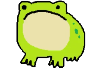 🐸 61d29a89 rana, cartone animato, animale, verde, carino telegram sticker