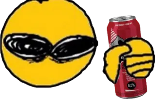 🥃 b0b1984b Emoji, Occhiali da sole, Lattina, Bevanda, Alcool telegram sticker