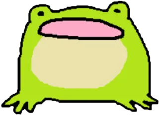 🐸 c5e5d67b rana, animale, carino, cartone animato, verde telegram sticker