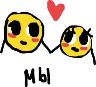 👫 e094b264 Emoji, Amore, Cartone animato, Cuore, Faccia telegram sticker