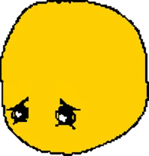 😔 e883465f cerchio giallo, triste, emoji telegram sticker