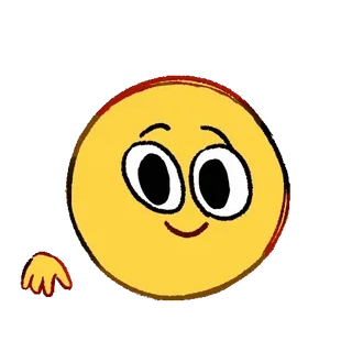 👍 b87164d0 이모지, 노란색, 행복한, 만화 telegram sticker