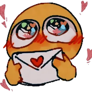 🌝 23a69459 amor, corazones, emoji, san valentín, sobre whatsapp sticker