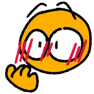 🌝 2faf3496 emoji, lindo, sonrojo, tímido, cara whatsapp sticker