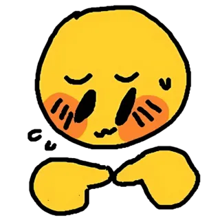 🌝 6b4c3ec2 emoticono, mono, torpe, tímido, emoji whatsapp sticker