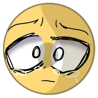 🌝 b6ee7651 emoji, llorando, triste, cara, amarillo whatsapp sticker