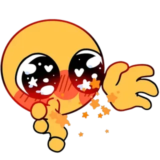 🌝 d6c88f8a lindo, emoji, estrellas, cara, amarillo whatsapp sticker