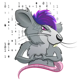 🥰 422d4673 1
1
TO
01
1
11
1
1
1010
R
1
1
0101
010011
0 老鼠, 老鼠, 卡通, 二进制, 电脑, 动物, 紫色头发 telegram sticker