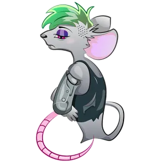 😒 cc1bf28f 老鼠, 老鼠, 卡通, 动物, 角色, 贴纸 telegram sticker