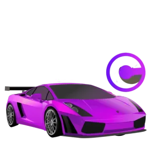 ✅ 1dcb7de9 car, sport car, automobile, purple, vehicle, steering wheel telegram sticker