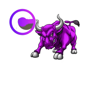 ✅ 3147a505 bull, purple, animal, sticker, cartoon telegram sticker