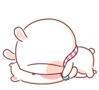 😘 2e6371fe lucu, kelinci, kartun, syal, menggemaskan, hewan telegram sticker