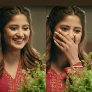 😅 62a24d9b 女人, 微笑, 肖像, 室内, 红色 telegram sticker