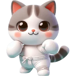 Милый котик @Nyasticks telegram stickers