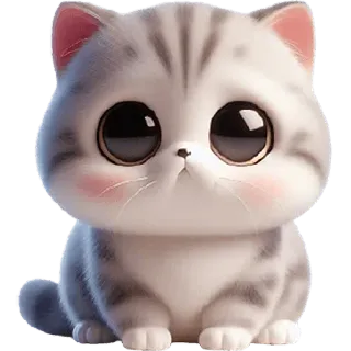 😳 eec489b6 cat, kitten, cute, animal, pet, domestic telegram sticker