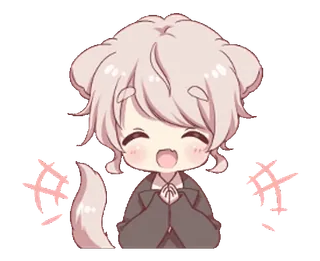 👏 08e0af4a 好呀 动漫, 可爱, 卡哇伊, Q版, 快乐 telegram sticker