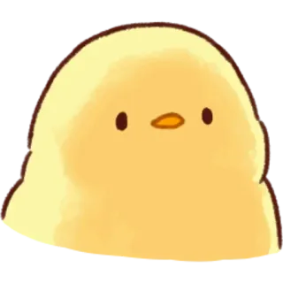 😐 e8cef552 chick, bird, yellow, cute, animal telegram sticker