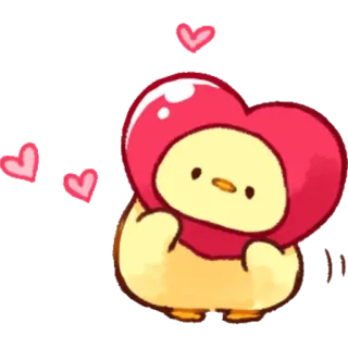❤️ ed225f76 cute, heart, love, cartoon, adorable, kawaii telegram sticker