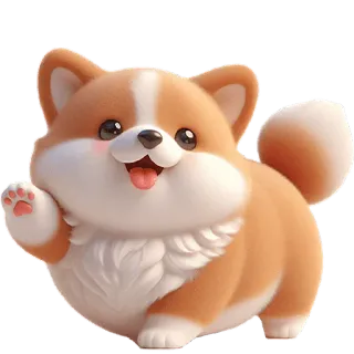 👋 722c5ca5 собака, корги, милый, животное, питомец, мультфильм, счастливый telegram sticker