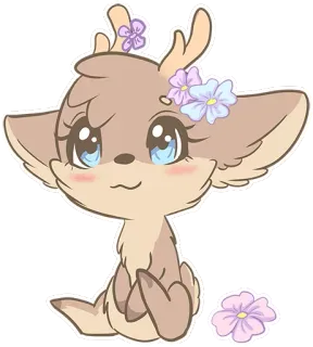 Deer🌸(@Valeria_Fills_art) telegram stickers
