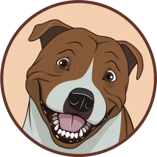 😁 139267b1 anjing, pitbull, kartun, hewan, stiker telegram sticker