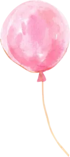 🎈 757897a5 luftballon, rosa, aquarell, party, feier telegram sticker