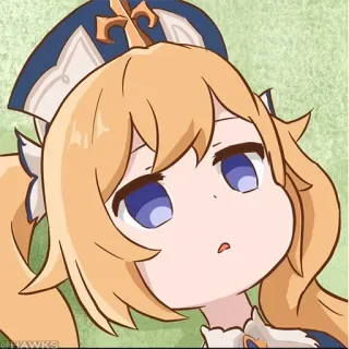 💠 207326a7 Barbara Genshin Impact Anime, Juego, Chica, Linda, Rubia, Curandera whatsapp sticker