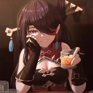 💠 6d07f9bb Beidou Genshin Impact Anime, Genshin Impact, Beidou, Pirata, Videojuego whatsapp sticker