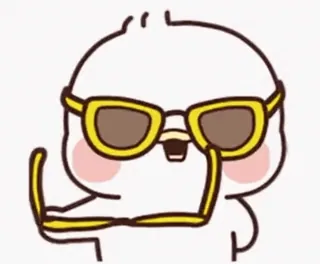 ⭐ 09240d8e 卡通, 太阳镜, 可爱, 鸭子, 搞笑 telegram sticker