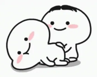 ⭐ 167dba09 卡通, 可爱, 角色, 脸红, 插图, 贴纸 telegram sticker