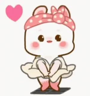 ⭐ 235b4219 卡通, 可爱, 粉色, 爱, 心, 甜 telegram sticker