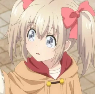 😍 13e82fc1 anime, girl, cute, character, blonde hair, ribbons whatsapp sticker