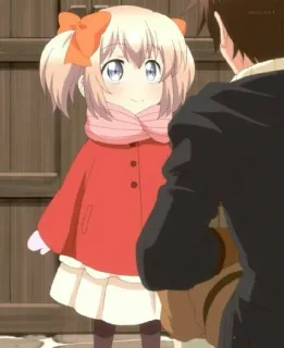 😍 27bb03e2 anime, girl, winter, child, cute, cartoon whatsapp sticker