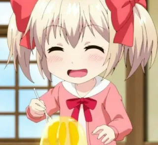 😍 b7f4fff0 anime, child, girl, cute, character, smiling whatsapp sticker