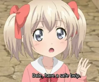 😍 d16d5a23 Dale, have a safe twip. anime, cute, girl, cartoon whatsapp sticker