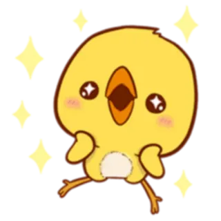 😍 70900858 ลูกเจี๊ยบ, นก, น่ารัก, คาวาอิ, สัตว์, ประกาย telegram sticker