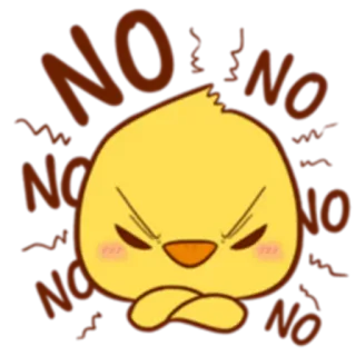 🙅‍♂️ d3f86409 NO โกรธ, ลูกไก่, ไม่, ประท้วง telegram sticker