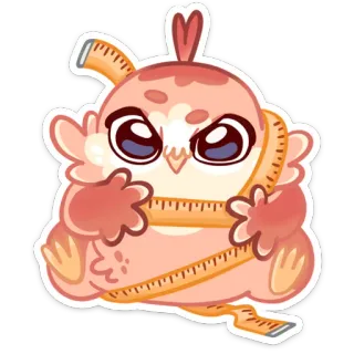 Cute Owl👉 @Stickergram 👈Сова Кралечка telegram stickers