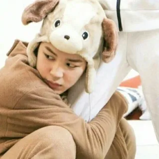 ☺ 054b742c orang, topi anjing, cokelat, hoodie, potret whatsapp sticker