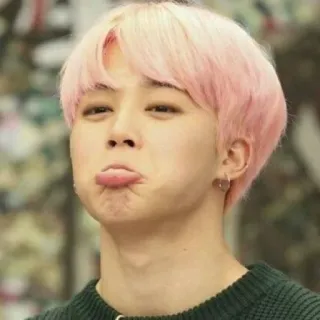 ☺ a745c5c9 Jimin kpop, bts, jimin, rambut pink, penyanyi, musik whatsapp sticker