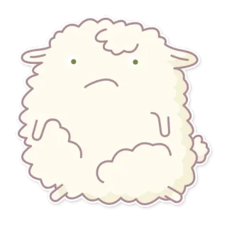 😕 85a38b7c ovelha, fofo, animal, fofinho, desenho animado whatsapp sticker