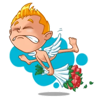 💐 a635385d Купидон, День святого Валентина, Романтика, Любовь, Херувим telegram sticker