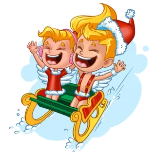 John&Eva New Year (@StickersDonate) telegram stickers
